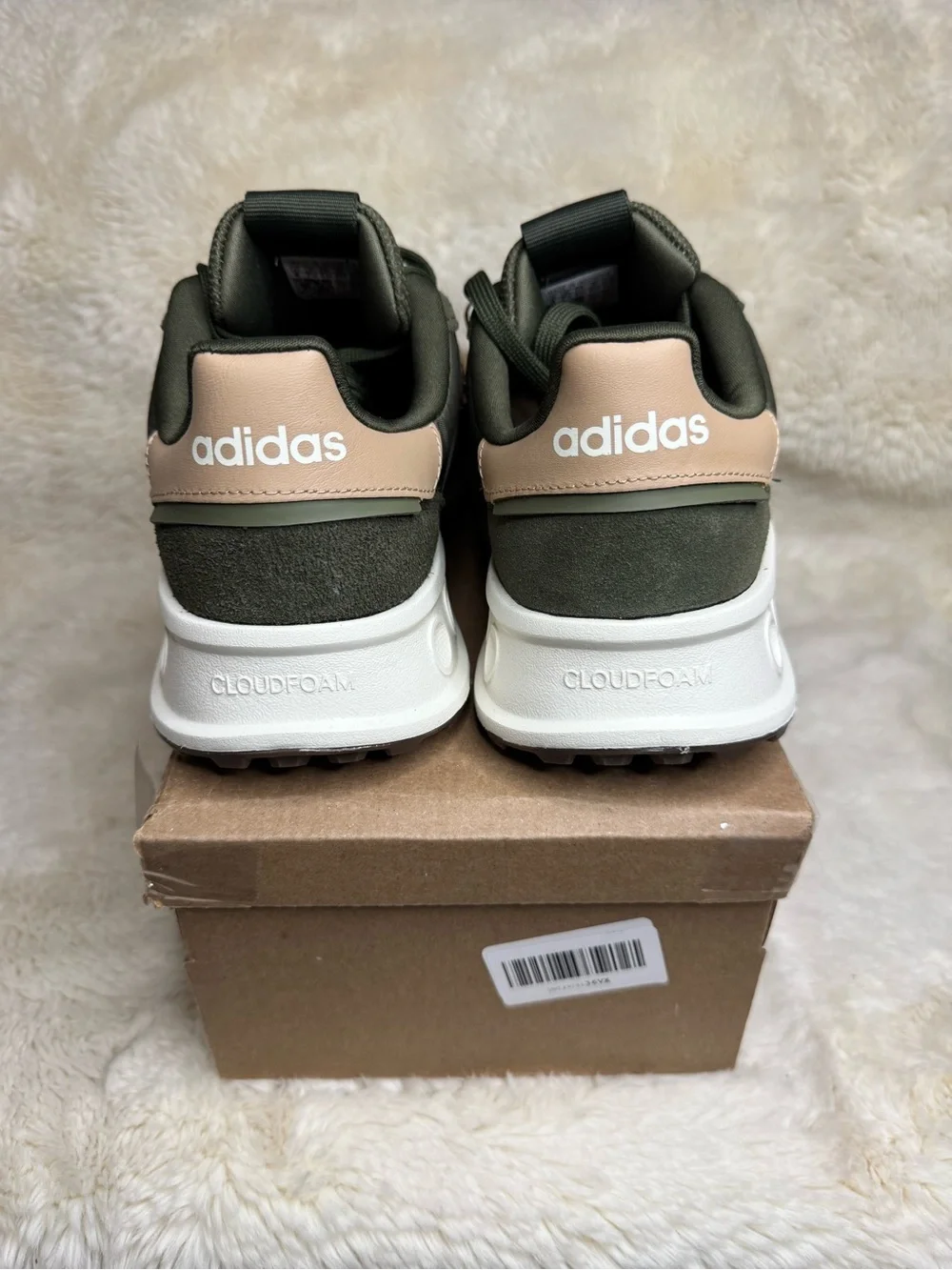 New in replacement box- Adidas cloud foam shoes size 8 men